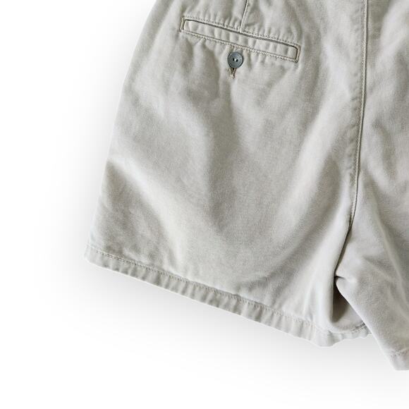 Vintage 90s Calvin Klein Khaki Waisted Rise Mom Shorts USA 100% Cotton Size 4 - Picture 6 of 8
